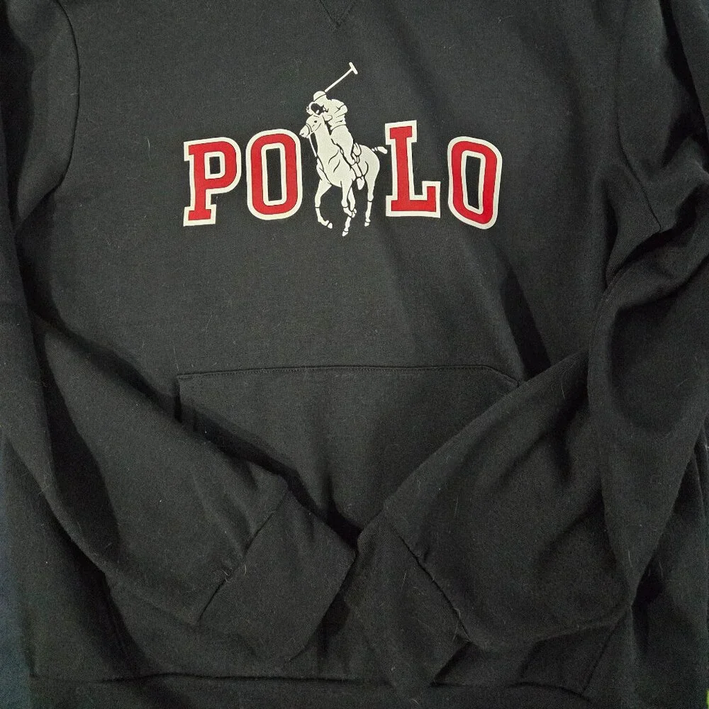 Ralph Lauren Polo Logo Hoodie Black size Small - Picture 2 of 4